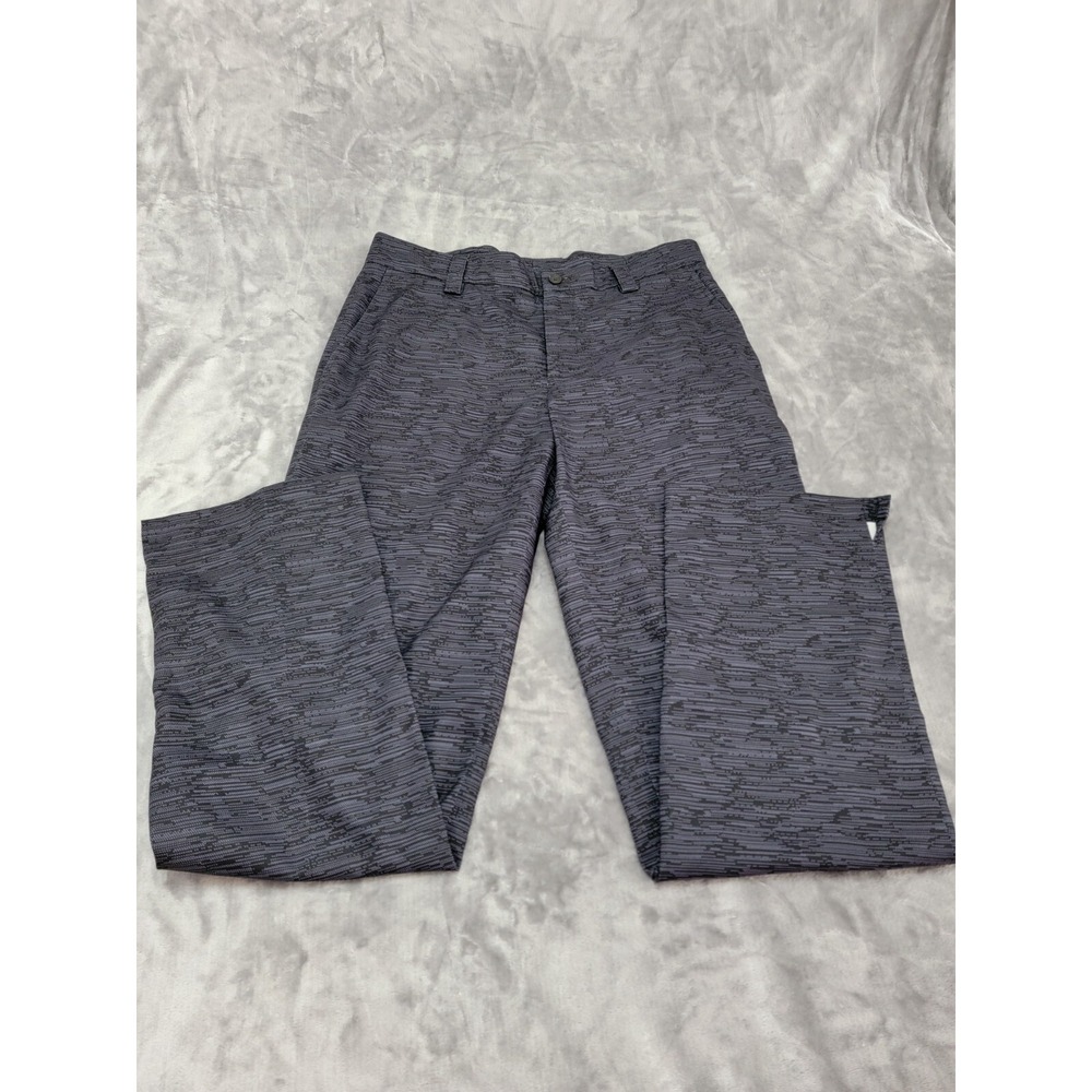 Mens Slazenger Golf Pants Black Gray Flat Front Size 32x32 Pants